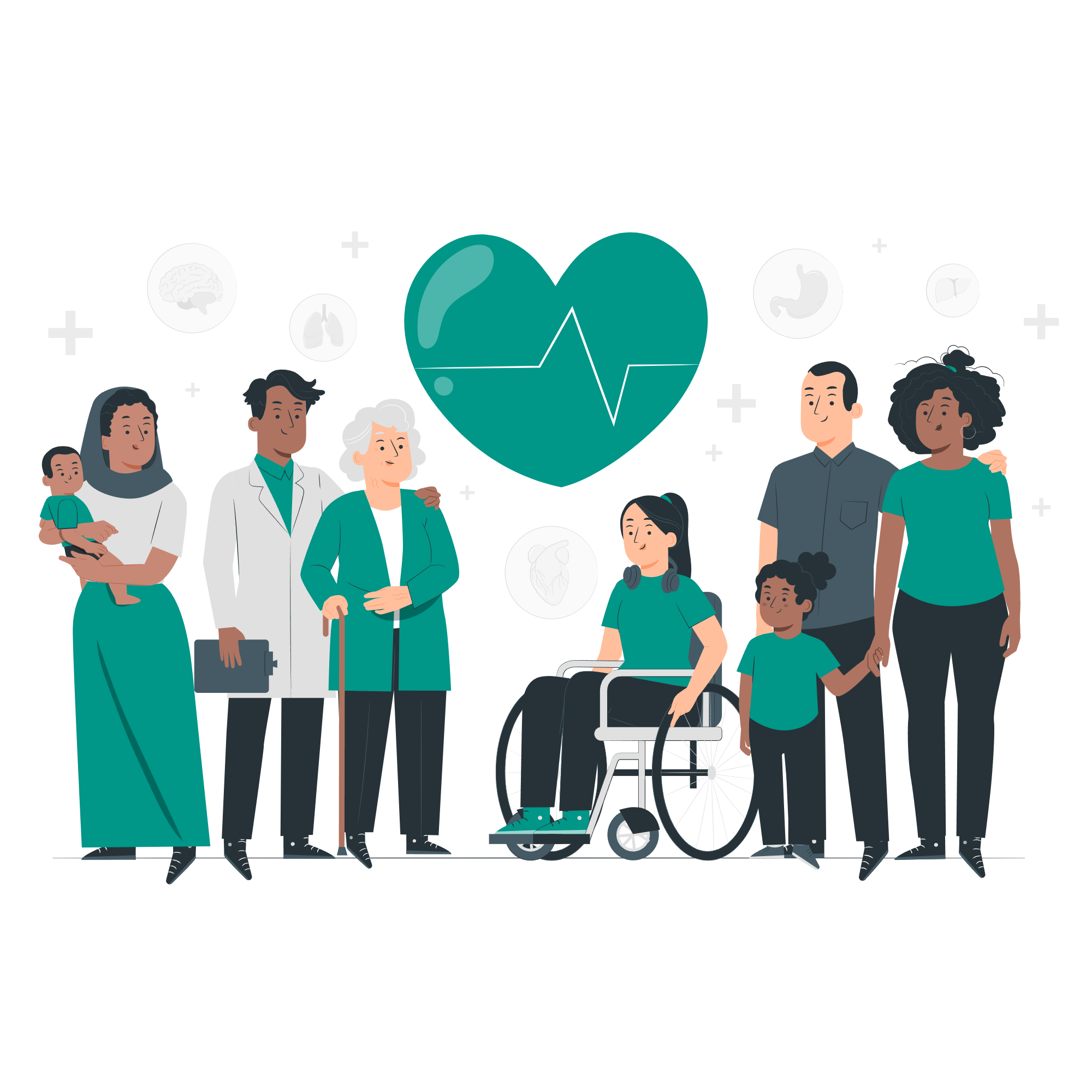 Illustration of public health or collaborative care